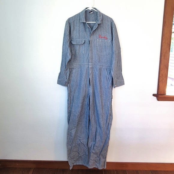 big ben Pants Vintage Big Ben Herringbone Denim Coveralls Size 42